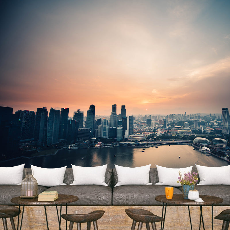 Eco-friendly Wall Mural Wallpaper Urban Scenery Photography Sitting Room Wall Mural
