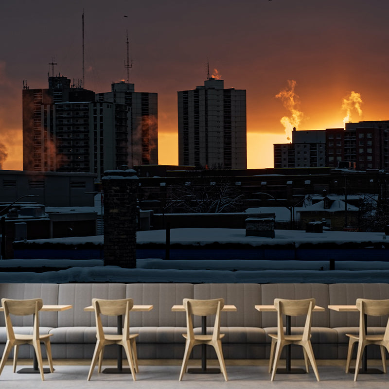 Urban Scenery Mildew Resistant Wallpaper Photography Sleeping Room Wall Mural