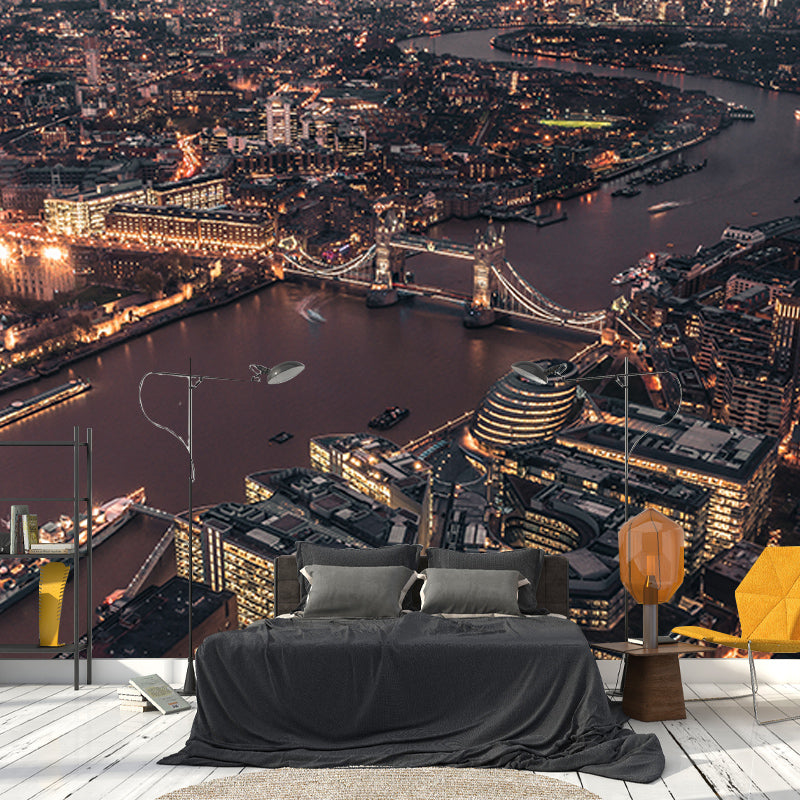 Modern Style Photography Mural Wallpaper Urban Scenery Indoor Wall Mural