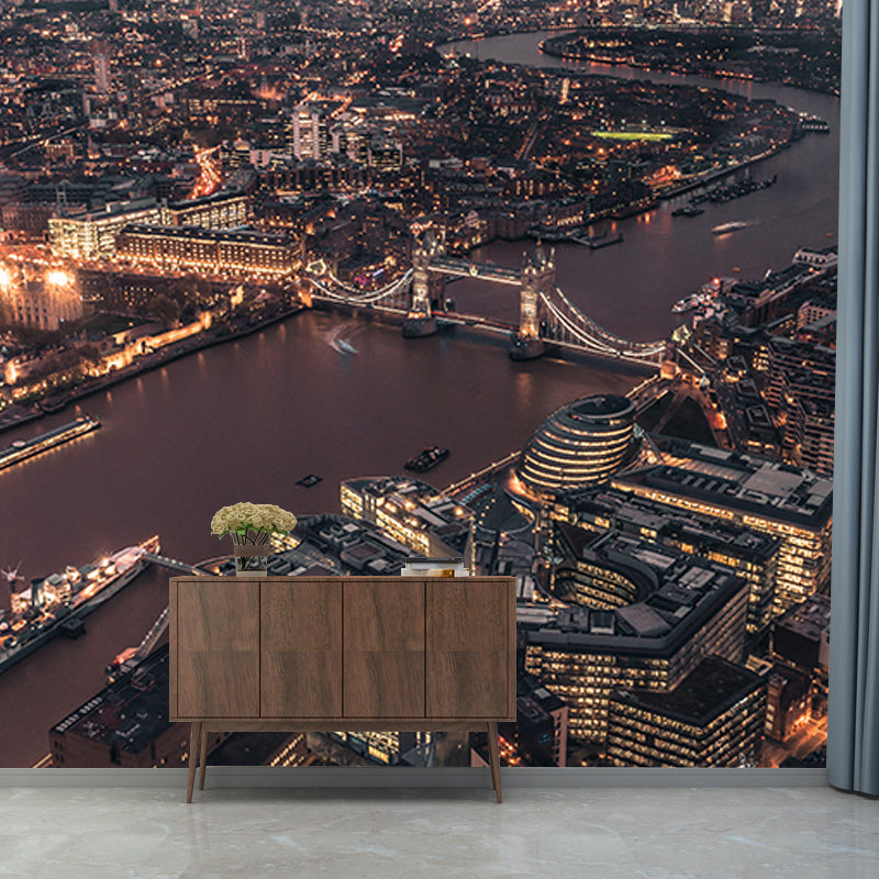 Modern Style Photography Mural Wallpaper Urban Scenery Indoor Wall Mural