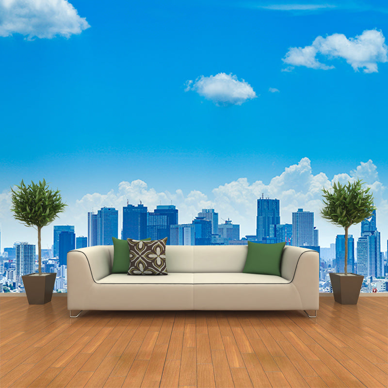 Modern Style Mural Wallpaper Urban Scenery Environment Friendly Bedroom Wall Mural