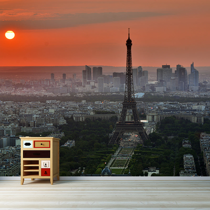 Modern Style Mural Wallpaper Urban Scenery Environment Friendly Bedroom Wall Mural