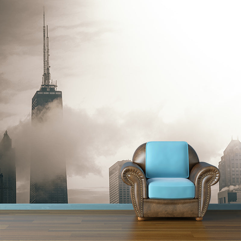Environment Friendly Wall Mural Wallpaper Urban Scenery Sitting Room Wall Mural