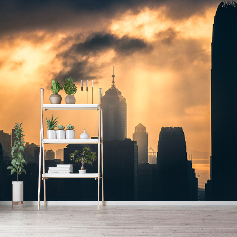 Environment Friendly Wall Mural Wallpaper Urban Scenery Sitting Room Wall Mural