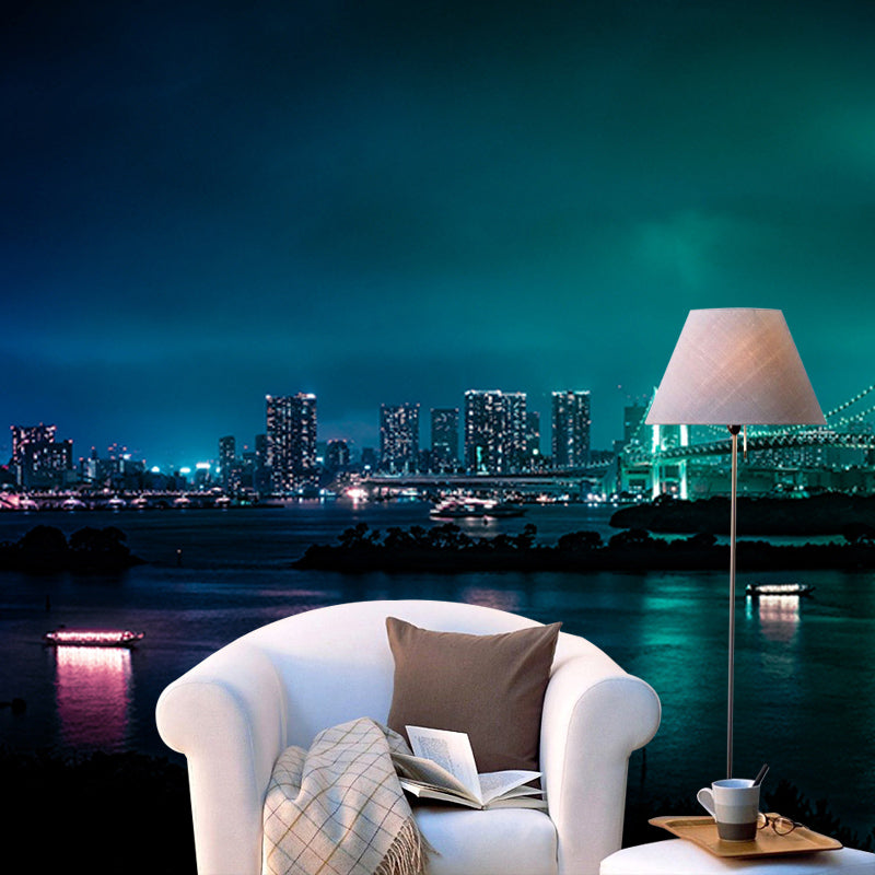 Urban Landscape Photography Mildew Resistant Wallpaper Sleeping Room Wall Mural