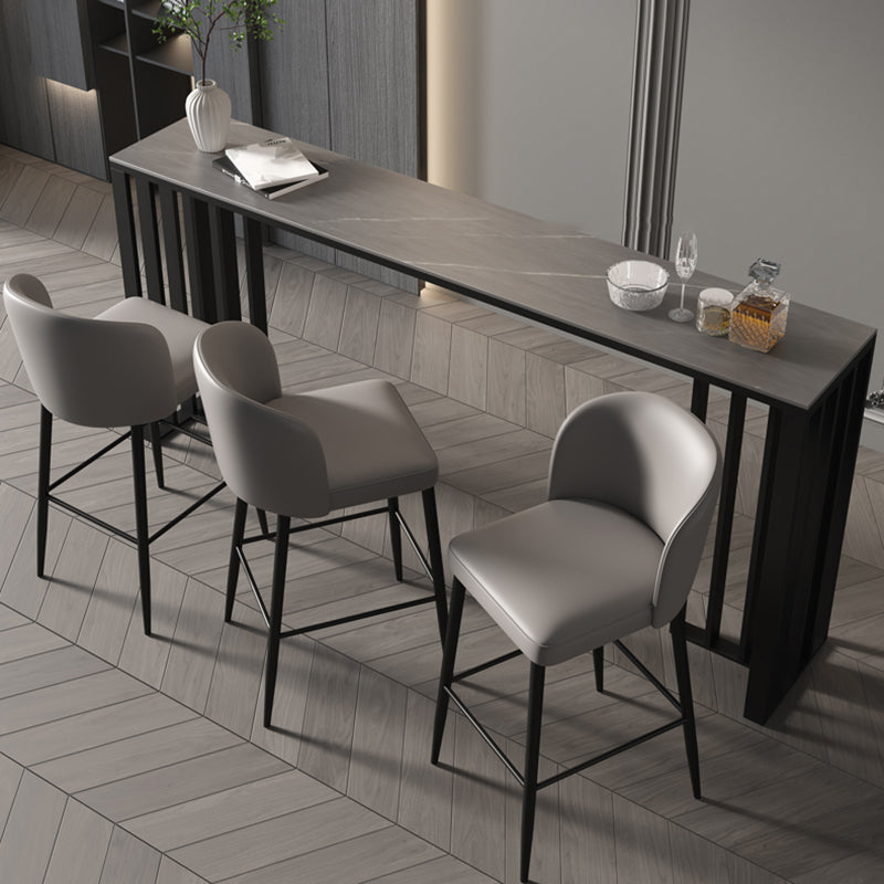 Contemporary Style Sintered Stone Table Rectangle Bar Counter Table for Home