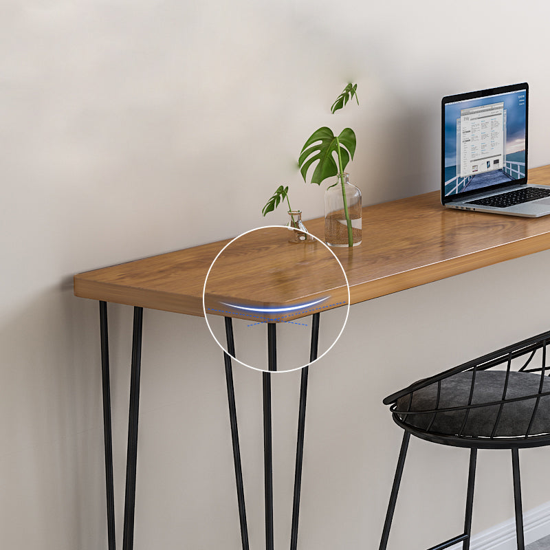 Wood Bar Dining Table Modern Rectangle Bar Table with Four Legs base for Dining Room