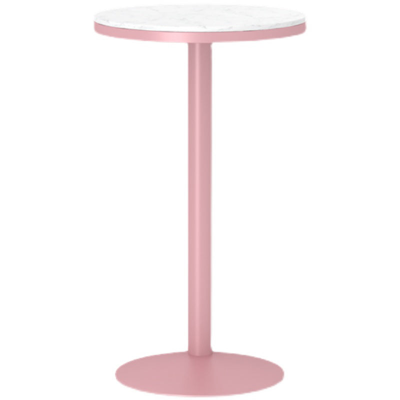 Stone Bar Dining Table Modern Bar Table with Iron Base for Dining Room
