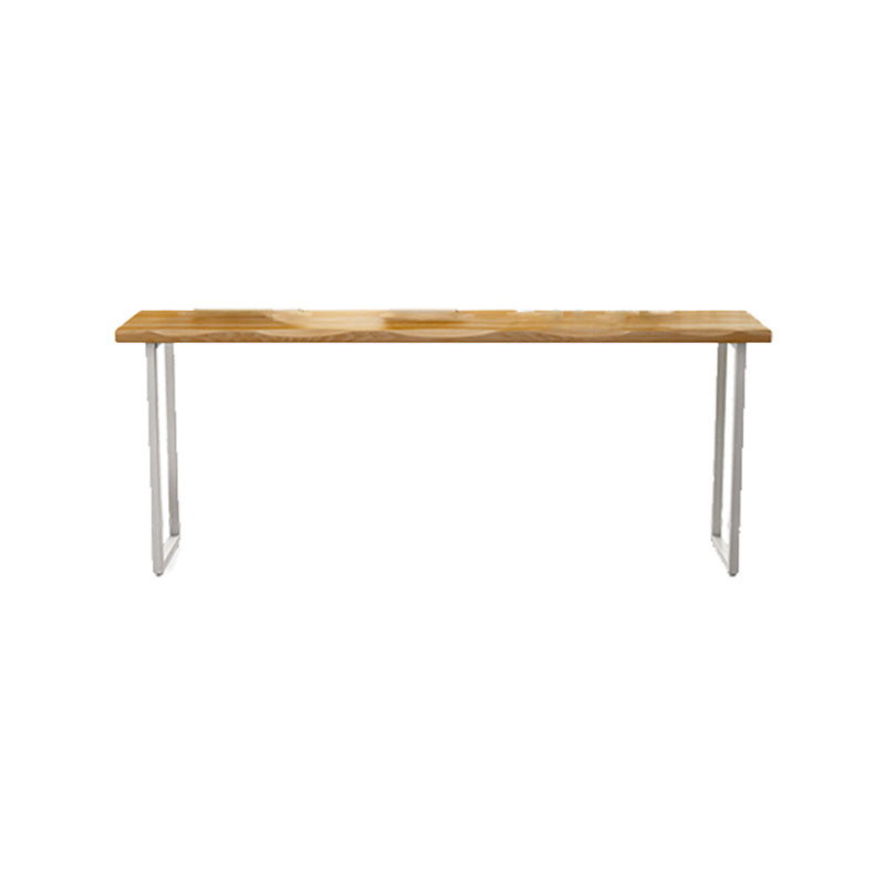 Pine Wood Bar Dining Table Modern Bar Table with Sled Base for Dining Room