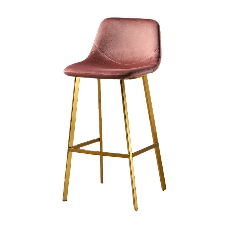 Scandinavian Footrest Matte Finish Barstool Restaurant Leather Stool
