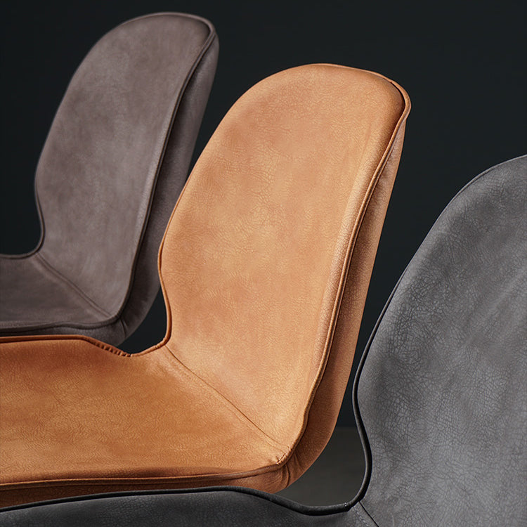 Scandinavian Footrest Matte Finish Barstool Restaurant Leather Stool