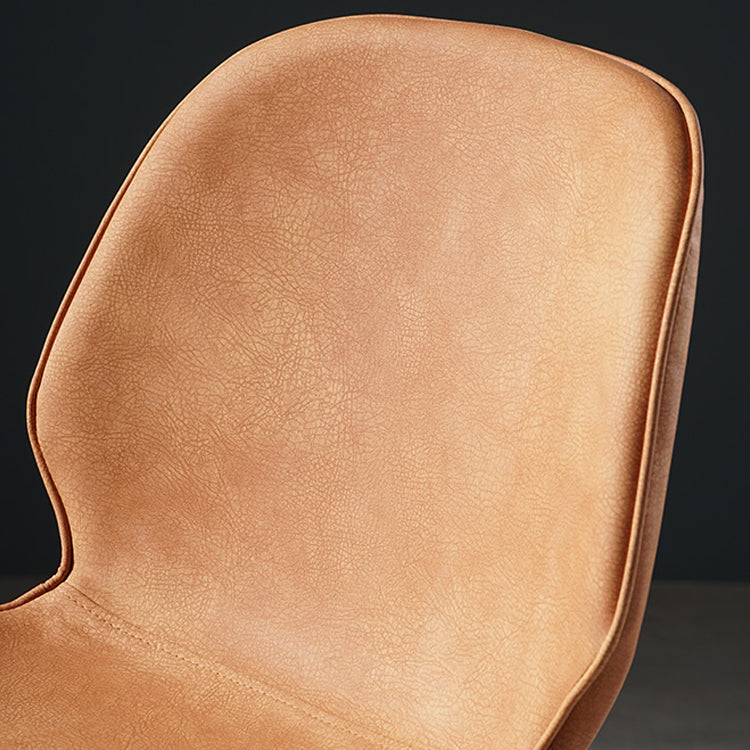 Scandinavian Footrest Matte Finish Barstool Restaurant Leather Stool