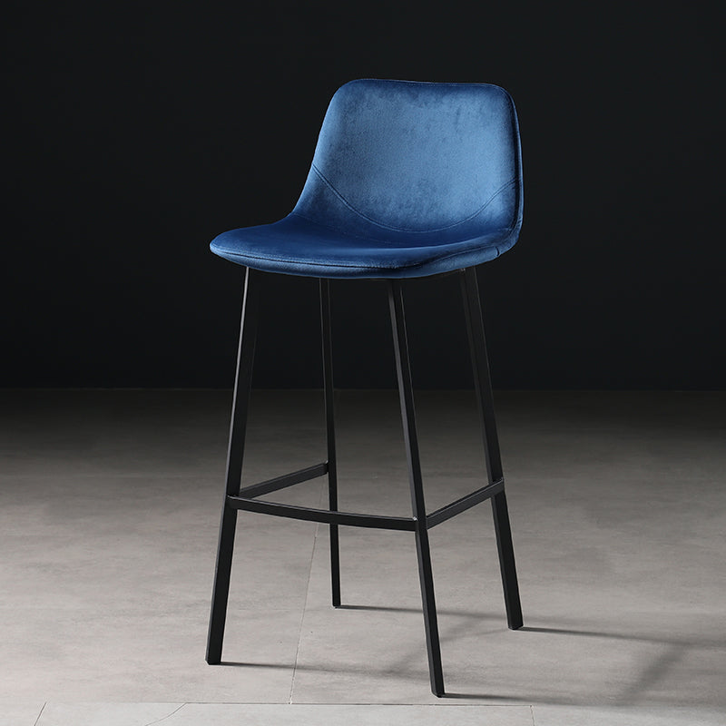 Scandinavian Footrest Matte Finish Barstool Restaurant Leather Stool