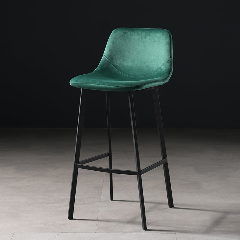 Scandinavian Footrest Matte Finish Barstool Restaurant Leather Stool