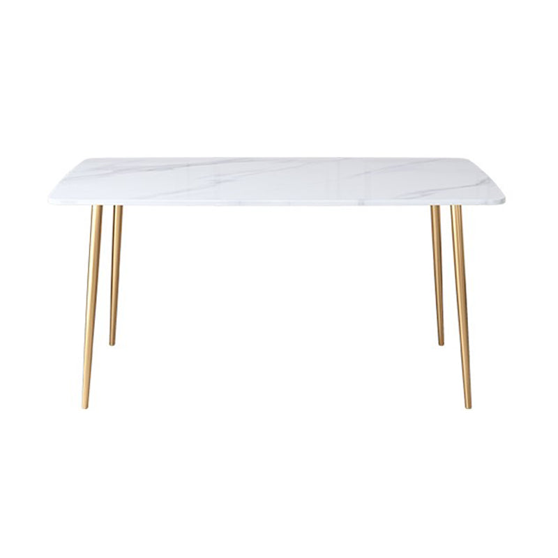 Luxury 1/2/5 Pieces Rectangle Dining Set Sintered Stone Dining Table with Chairs