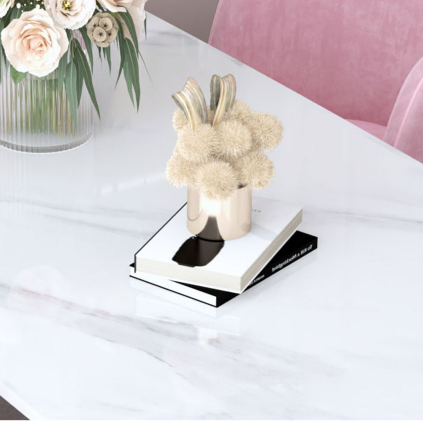 Luxury 1/2/5 Pieces Rectangle Dining Set Sintered Stone Dining Table with Chairs