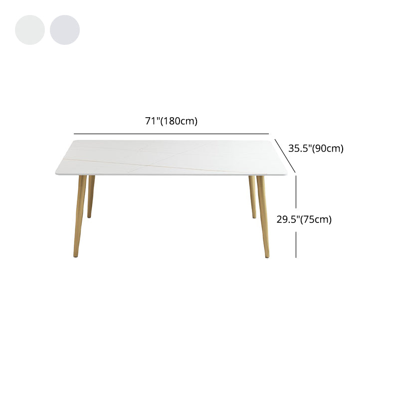 Luxury 1/2/5 Pieces Rectangle Dining Set Sintered Stone Dining Table with Chairs