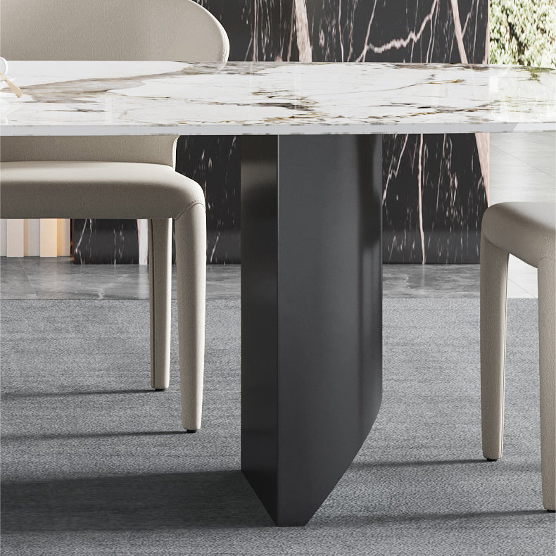 Modern 1/4/5/7 Pieces Rectangle Dining Set Sintered Stone Dining Table with Chairs