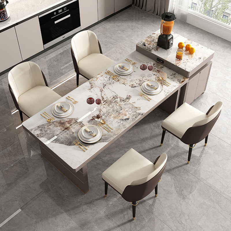 Modern Style 1/3/4/5/7/9 Pieces Dinette Set Sintered Stone Dining Table