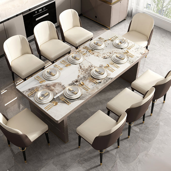 Modern Style 1/3/4/5/7/9 Pieces Dinette Set Sintered Stone Dining Table