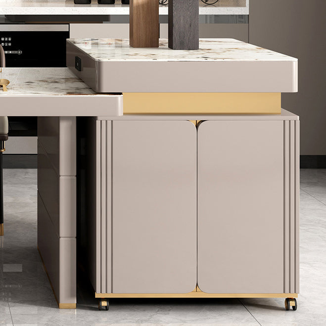 Modern Style 1/3/4/5/7/9 Pieces Dinette Set Sintered Stone Dining Table
