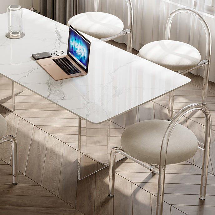 Contemporary 1/2/5/6 Pieces Dining Set Rectangle Acrylic Dining Room Set