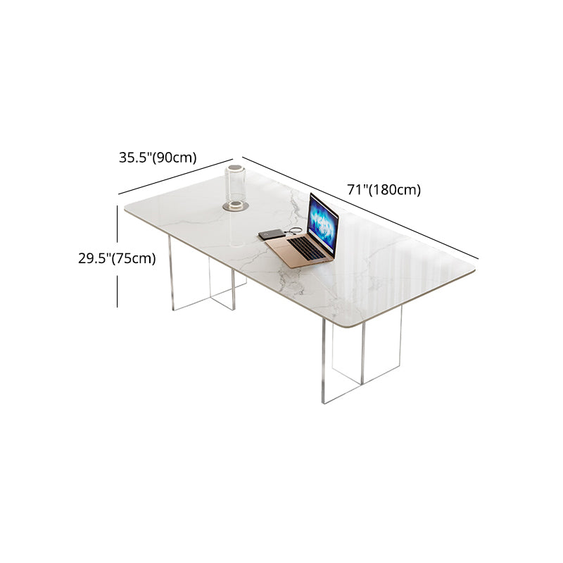 Contemporary 1/2/5/6 Pieces Dining Set Rectangle Acrylic Dining Room Set
