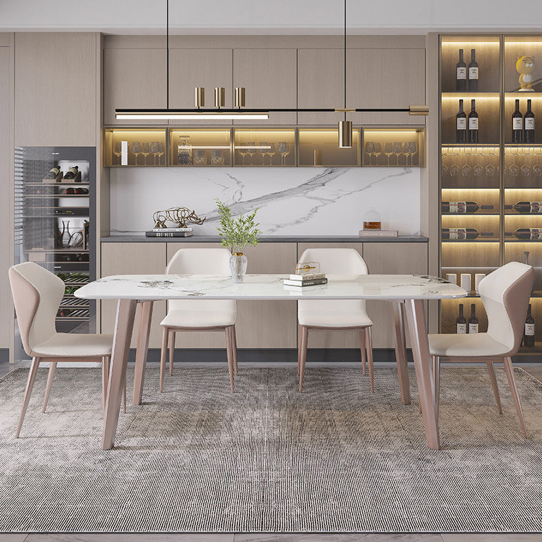 Modern 1/4/5/7 Pieces Dining Set Sintered Stone Dining Table Set for Kitchen