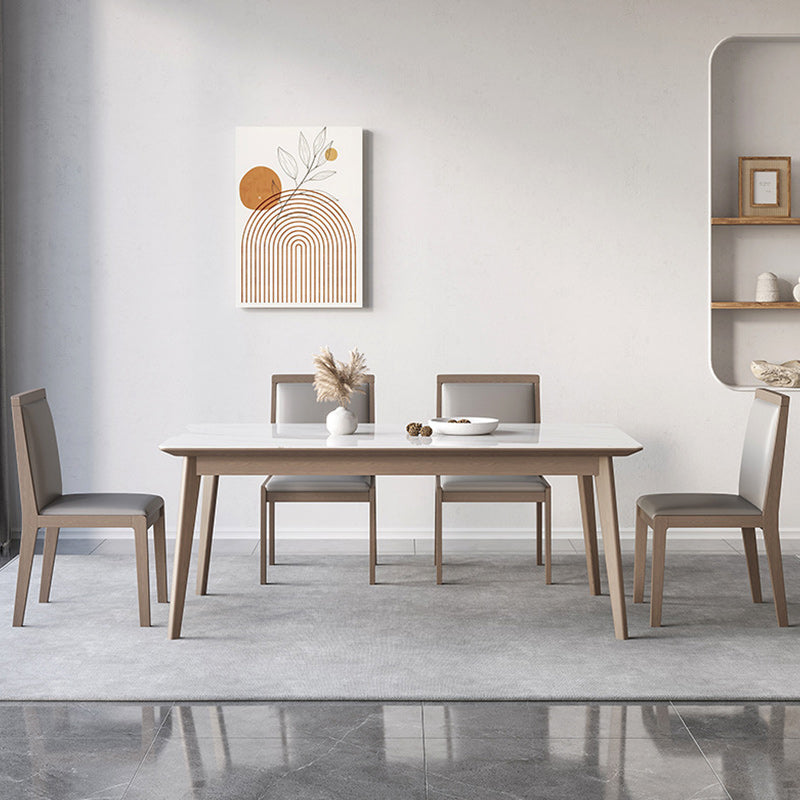 Modern Style 1/2/5/7 Pieces Dinette Set Solid Wood Dining Table and Chairs