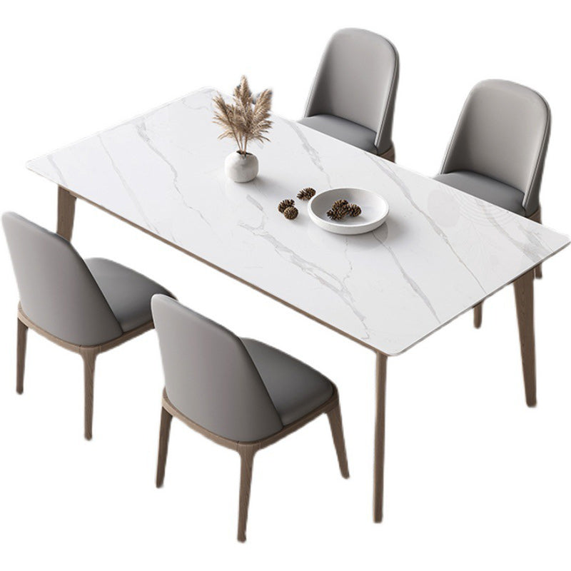 Modern Style 1/2/5/7 Pieces Dinette Set Solid Wood Dining Table and Chairs