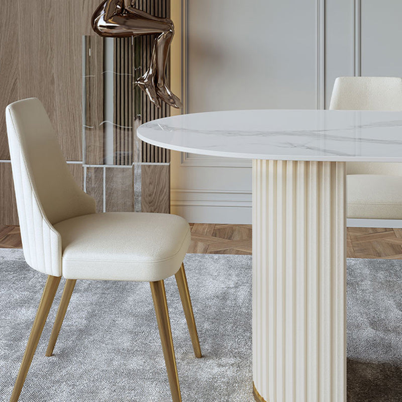 Glam 1/4/5/7 Pieces Dining Set Oval Shape Sintered Stone Dining Table Set