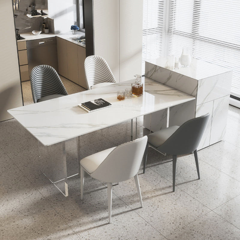 Modern 1/2/5 Pieces Dining Set Rectangle Stone Dining Table for Dining Room