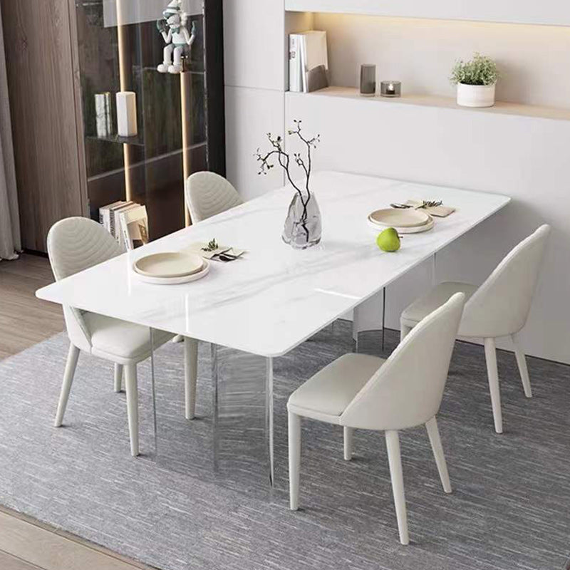 Modern 1/2/5 Pieces Dining Set Rectangle Stone Dining Table for Dining Room