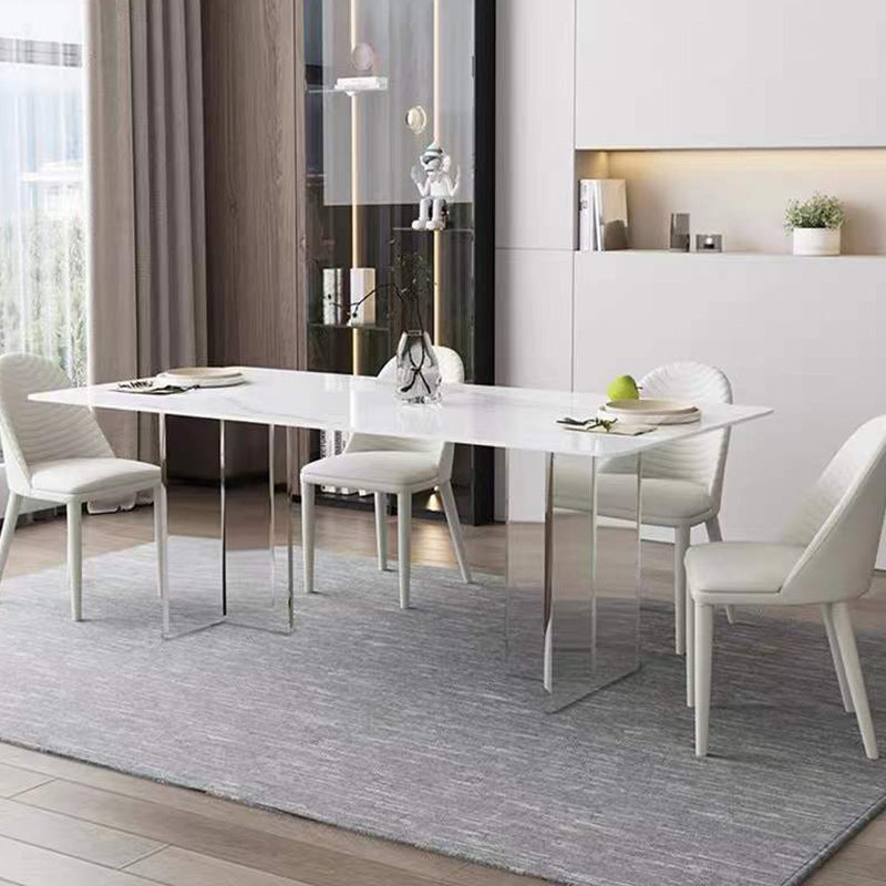 Modern 1/2/5 Pieces Dining Set Rectangle Stone Dining Table for Dining Room