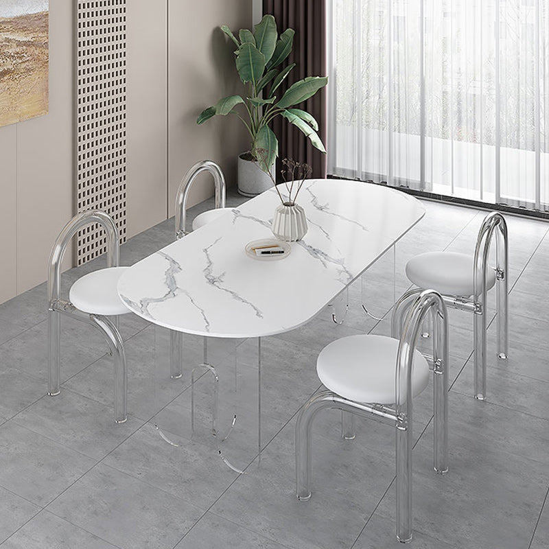 Modern 1/5 Pieces Dining Set Stone Dining Table Set for Kitchen
