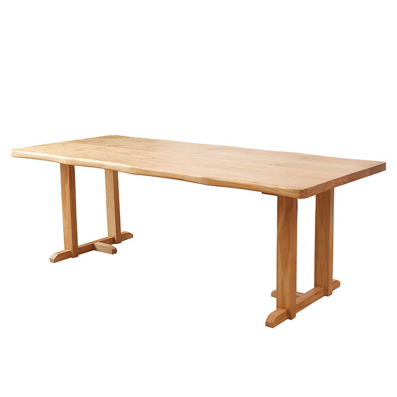 Wood Dining Table Traditional Luxury Rectangle Dining Table with Sled Base