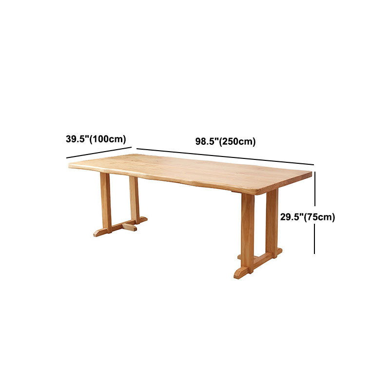 Wood Dining Table Traditional Luxury Rectangle Dining Table with Sled Base