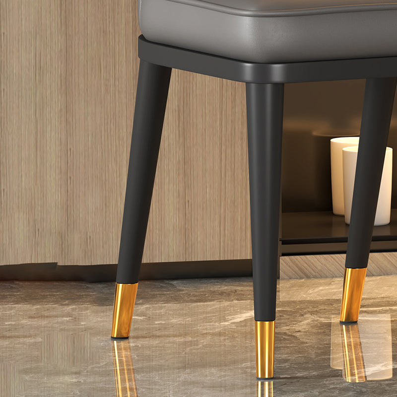 Nordic Chairs Dining Armless Chair for Kitchen with Metal Legs
