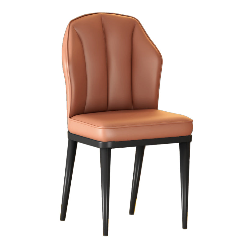 Nordic Chairs Dining Armless Chair for Kitchen with Metal Legs