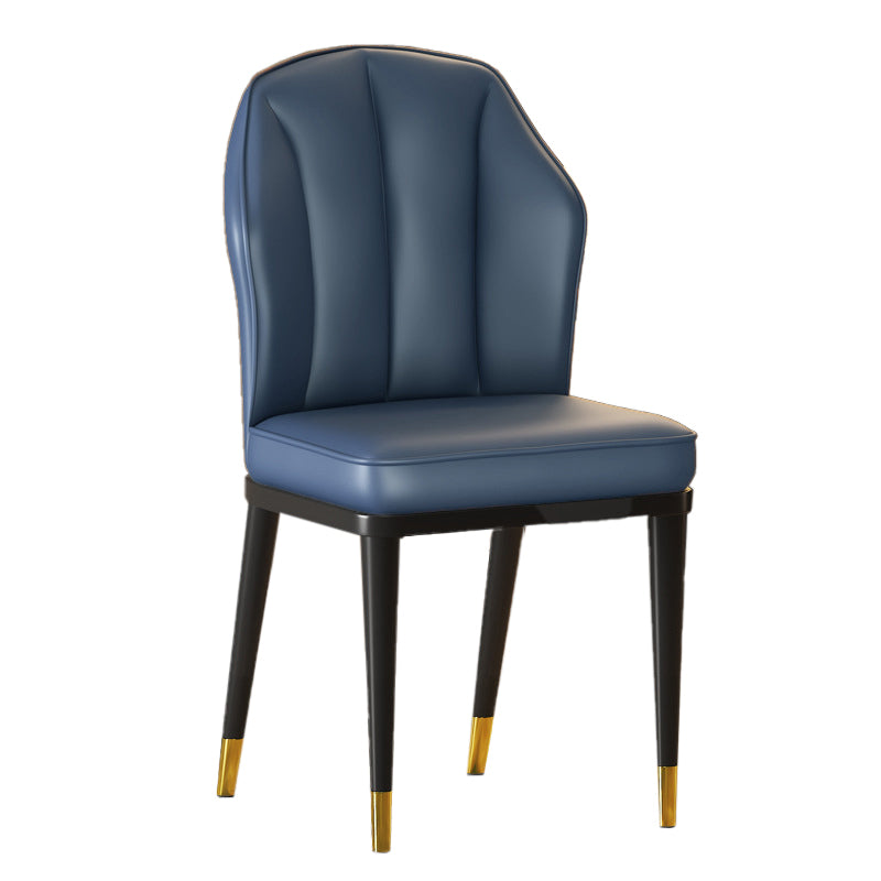 Nordic Chairs Dining Armless Chair for Kitchen with Metal Legs