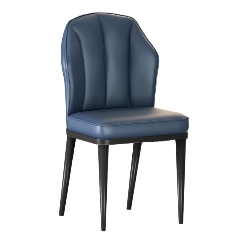 Nordic Chairs Dining Armless Chair for Kitchen with Metal Legs