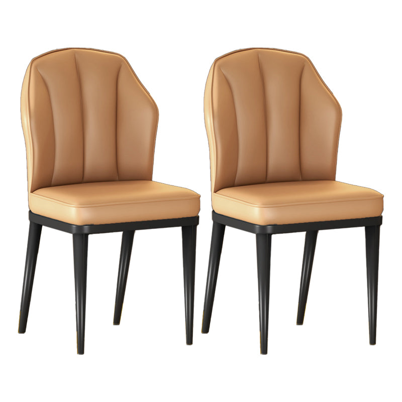 Nordic Chairs Dining Armless Chair for Kitchen with Metal Legs