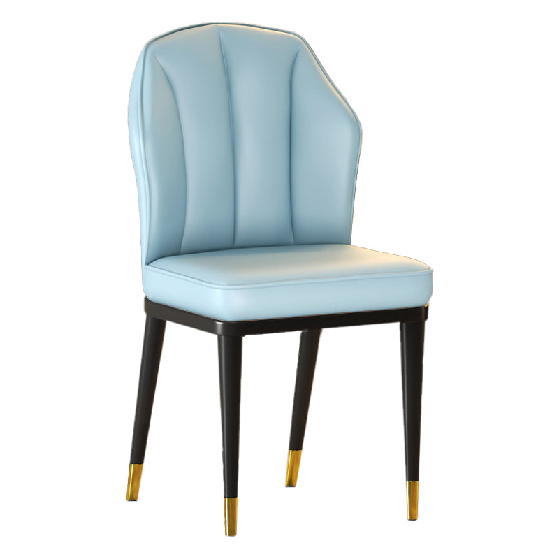 Nordic Chairs Dining Armless Chair for Kitchen with Metal Legs