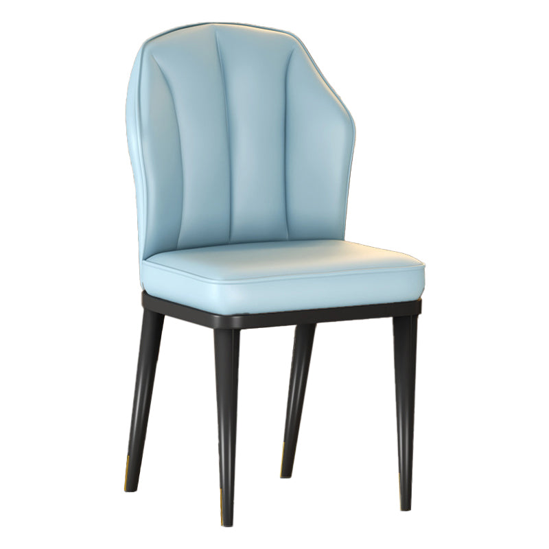 Nordic Chairs Dining Armless Chair for Kitchen with Metal Legs