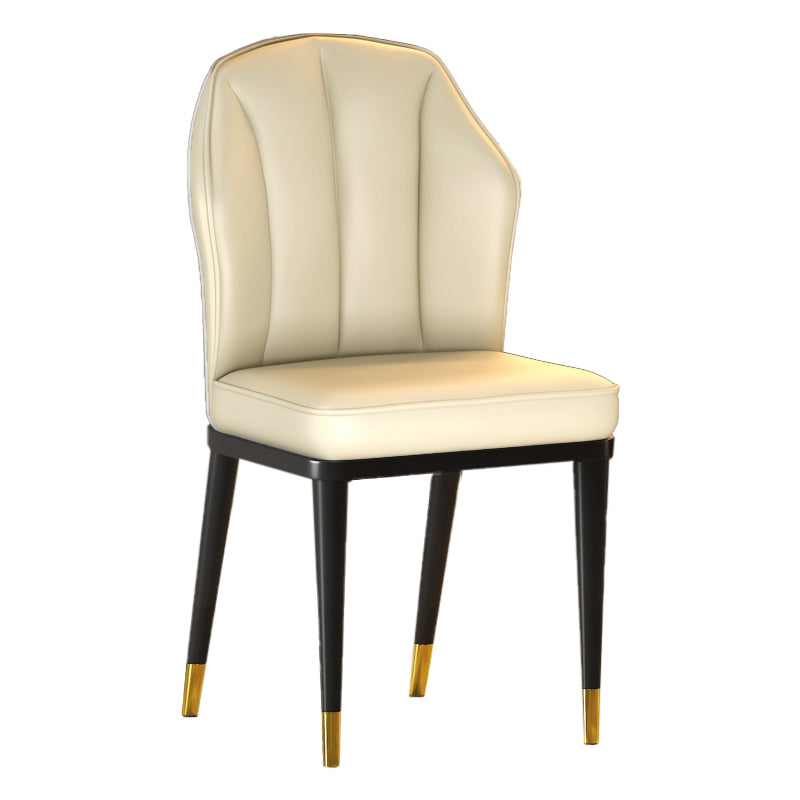 Nordic Chairs Dining Armless Chair for Kitchen with Metal Legs
