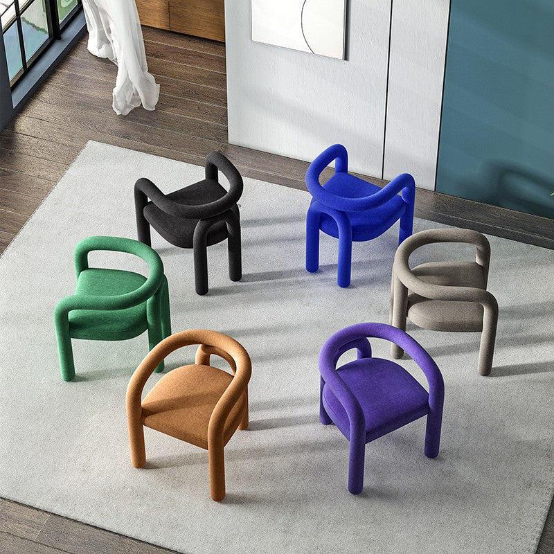 Contemporary Upholstered Side Chairs Open Back Side Chair for Home