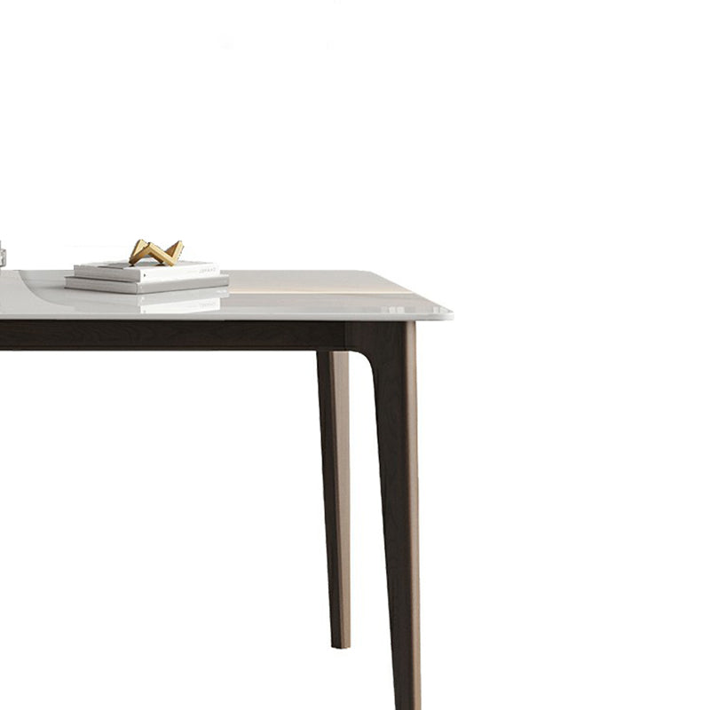 4 Brown Finnish Legs Dinner Table Mid-Century Modern Rectangle Dining Table