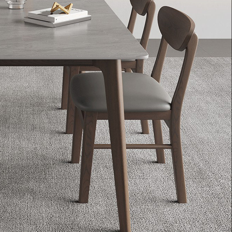 4 Brown Finnish Legs Dinner Table Mid-Century Modern Rectangle Dining Table