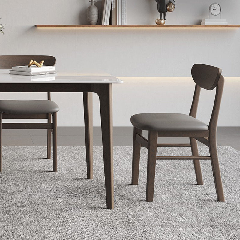 4 Brown Finnish Legs Dinner Table Mid-Century Modern Rectangle Dining Table