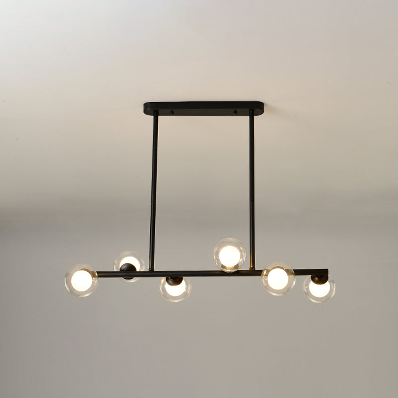 Contemporary Island Light Sphere Glass Island Chandelier Lights for Kitchen